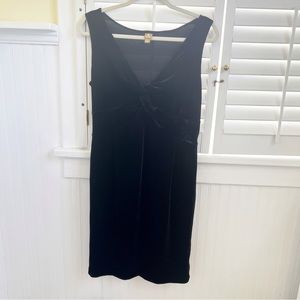 Target Limited Edition Black Velvet Twist Front Sleeveless Dress Size Small